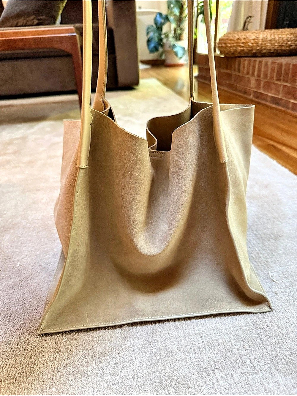 J.Crew Suede Berkley Tote in Taupe